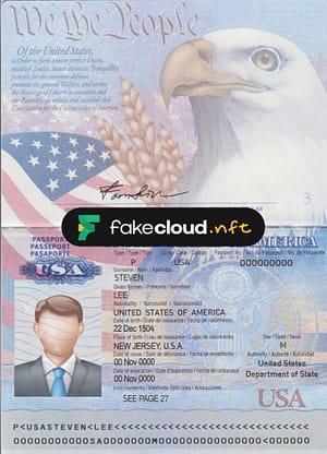 USA Passport template psd