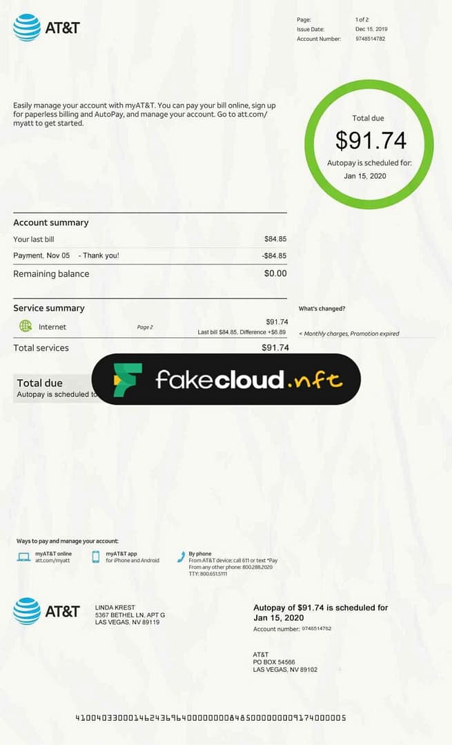 Fake Editable Utility Bill Templates FakeCloud 3 0