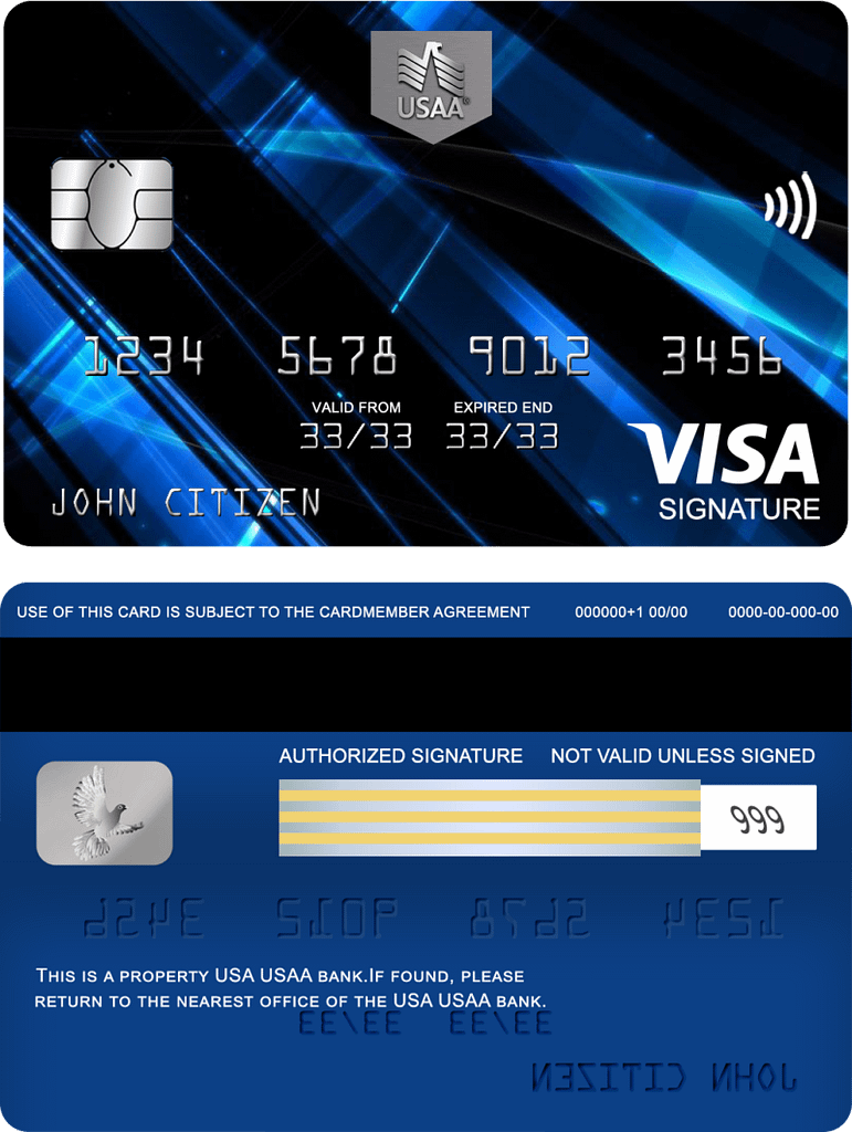 USA USAA Bank Visa Signature Card - FakeCloud 3.0