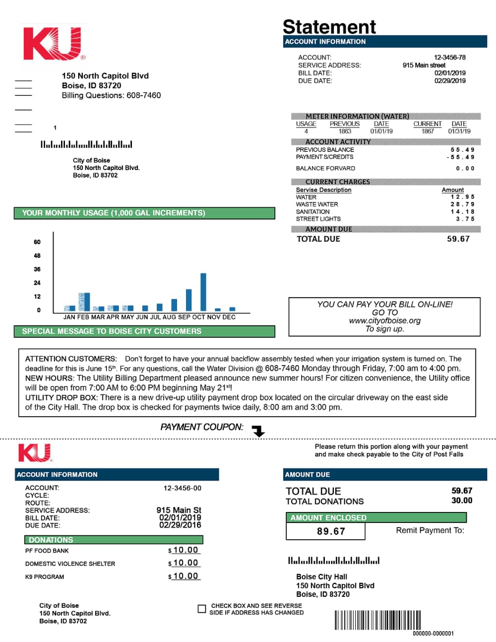 Kentucky Utilities; Kentucky Utility Bill Template FakeCloud 4.0